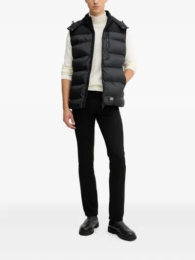 Karl Lagerfeld Hooded Gilet In Black