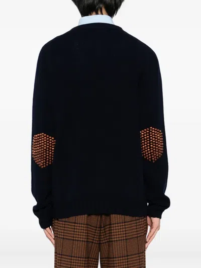 Bless Sphere-pad Cardigan In Blue