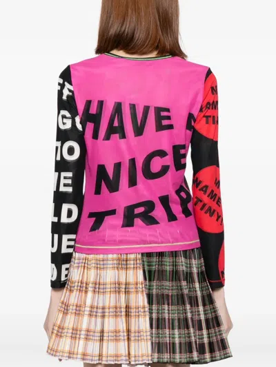 Chopova Lowena Slogan-print Top In Black