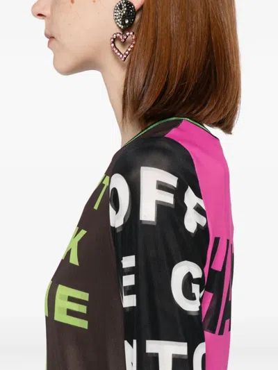 Chopova Lowena Slogan-print Top In Black