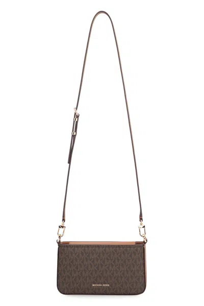 Michael Kors Bryant Pouch In Printed Canvas In Brown