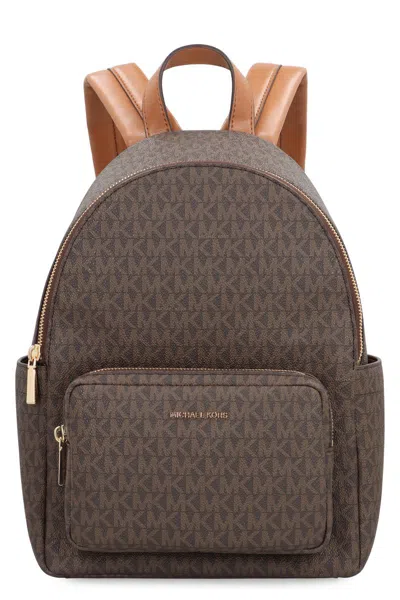Michael Kors Medium Tanner Backpack With Logo Print In Brown