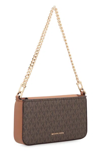 Michael Kors Bryant Pouch In Printed Canvas In Brown