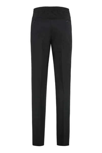 Slowear Drawstring-fastening Wool Trousers In Black