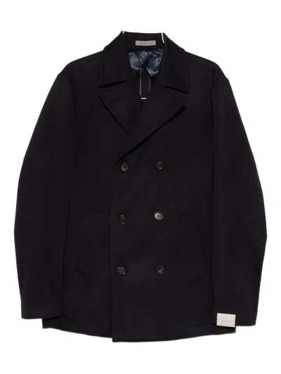 Corneliani Double-breasted Blazer In Black