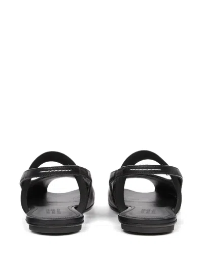 Mm6 Maison Margiela Black Anatomic Numeric Slingback Sandals In Multi