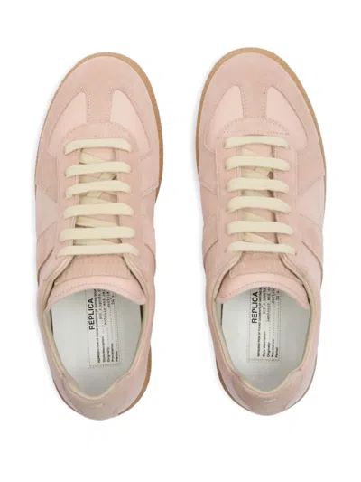 Maison Margiela Replica Suede Sneakers In Neutral