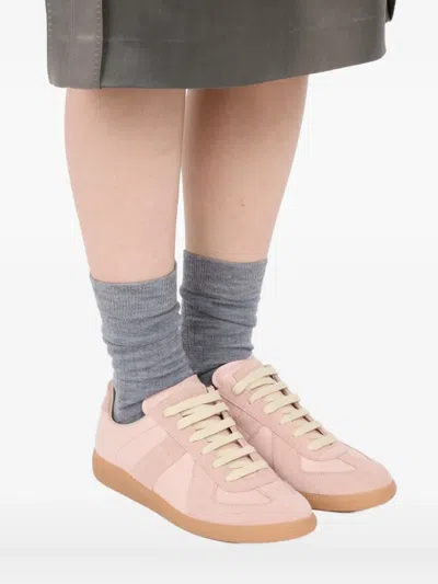 Maison Margiela Replica Suede Sneakers In Neutral