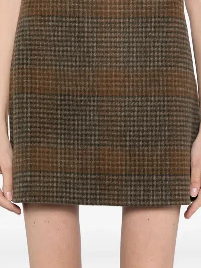 格纹迷你半身裙