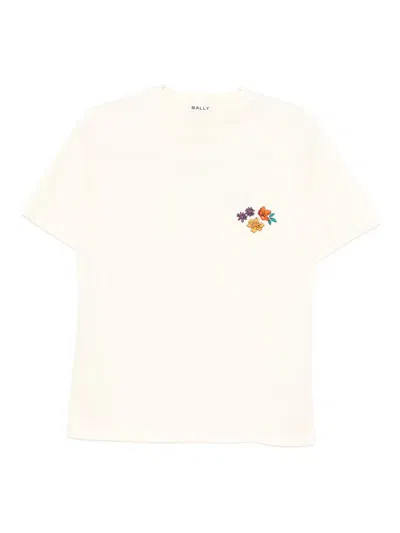 Bally Logo-print Cotton T-shirt In Yellow