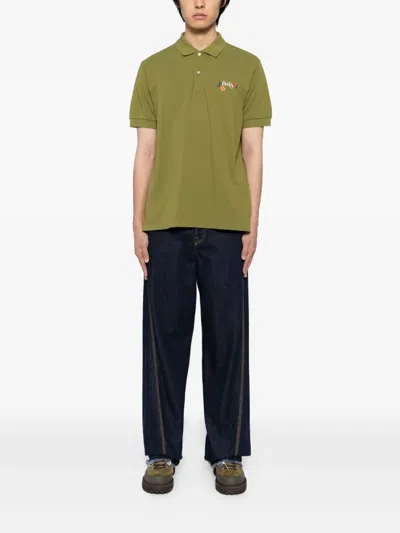 Bally Logo Cotton Polo Shirt In Animal Print