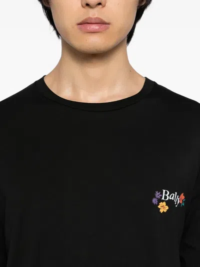 Bally Logo-print Cotton T-shirt In Blue