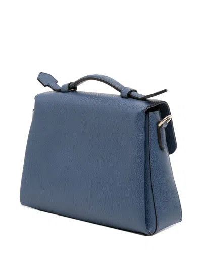 Pre-owned Gucci 2016-2025 Small Dollar Calf Interlocking G Satchel In Blue