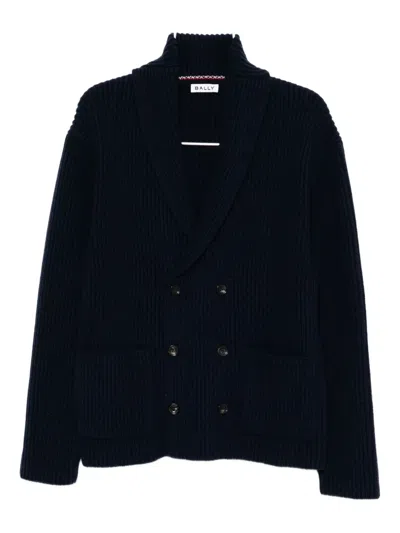 Bally Shawl-collar Cardigan In Blue