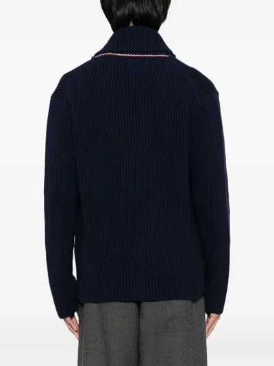 Bally Shawl-collar Cardigan In Blue