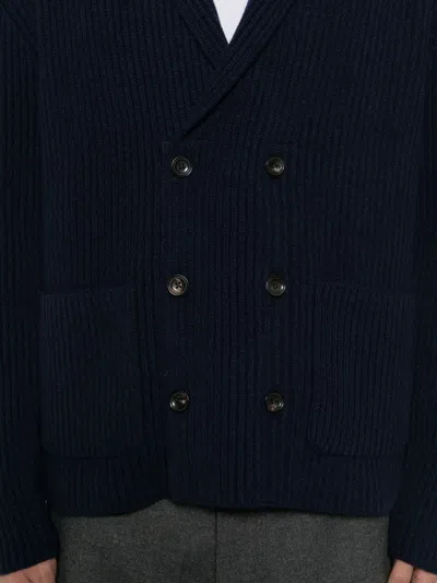Bally Shawl-collar Cardigan In Blue