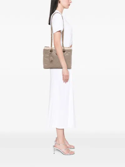 Pre-owned Prada 2013-2025 Medium Re-nylon Re-edition 1995 Chaine Shoulder Bag In Brown