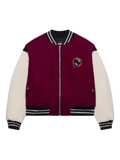 Gcds Patch-motif Bomber Jacket In Red