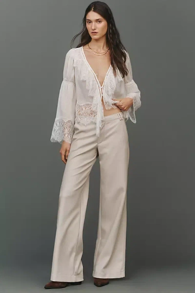 Pilcro Low-rise Faux-leather Trousers In Multi