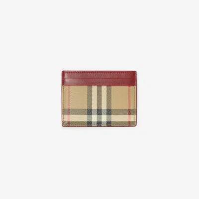 Burberry Check Pattern Compact Credit Card Case In Multi