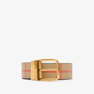Burberry Reversible Check Pin Belt In Brown