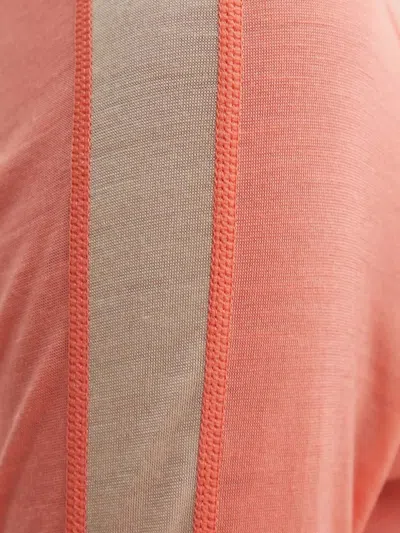 Icebreaker Zip Striped Top In Orange