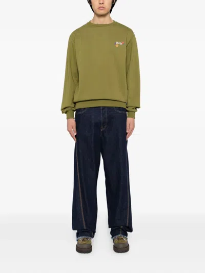 Bally Logo Sweatshirt In Green
