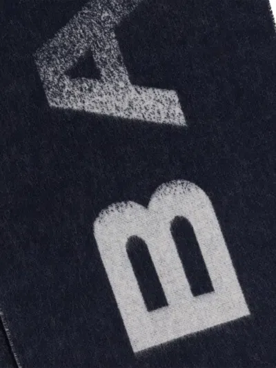 Bally Gradient-effect Fringed-hem Scarf In Blue