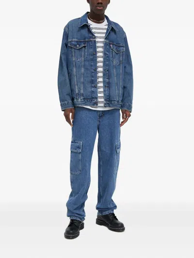 Levi's Buttoned Pocket Jacket In Blue