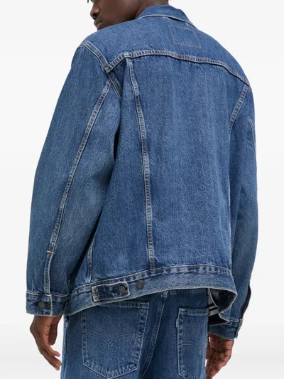 Levi's Buttoned Pocket Jacket In Blue