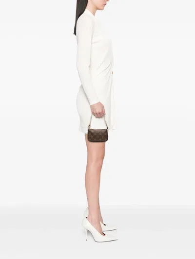 Pre-owned Louis Vuitton 2021 Monogram Mini Pochette Accessoires Handbag In Brown