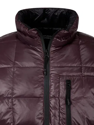 Studio Tomboy Square-pattern Padded Jacket In Brown