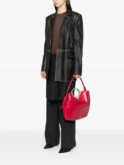 Bally Ring Handle Shoulder Bag In Red