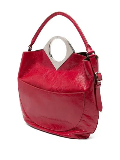 Bally Ring Handle Shoulder Bag In Red