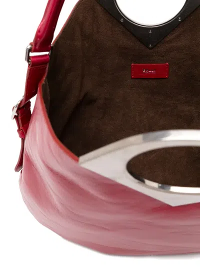 Bally Ring Handle Shoulder Bag In Red