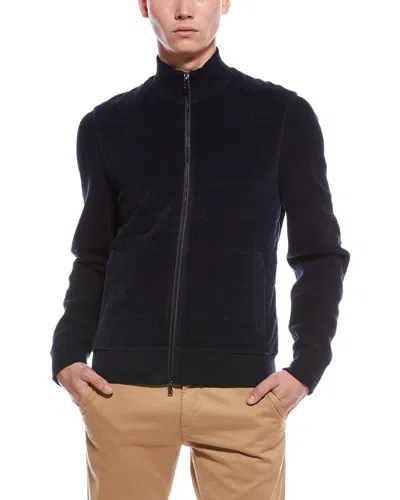 Bogner Tolga Quilted Velour Jacket In Black