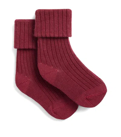 Bonpoint Cotton Socks In Burgundy