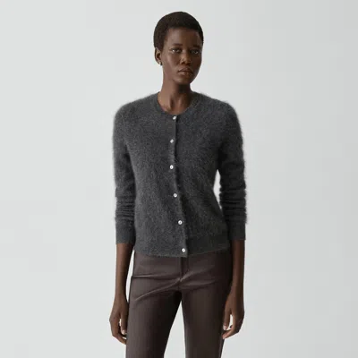 Theory Brushed Crewneck Cardigan In Cashmere In Multi