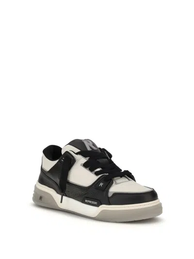 Represent Studio Leather Sneakers In Animal Print