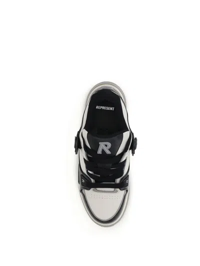 Represent Studio Leather Sneakers In Animal Print