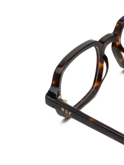 Retrosuperfuture Rectangle-frame Tortoiseshell Glasses In Brown