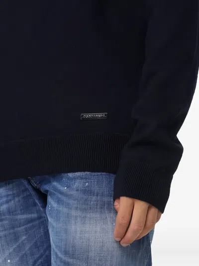 Dsquared2 Crew-neck Sweater In Blue