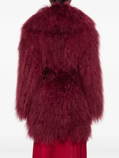 Numerootto Belted Oversized Coat In Brown