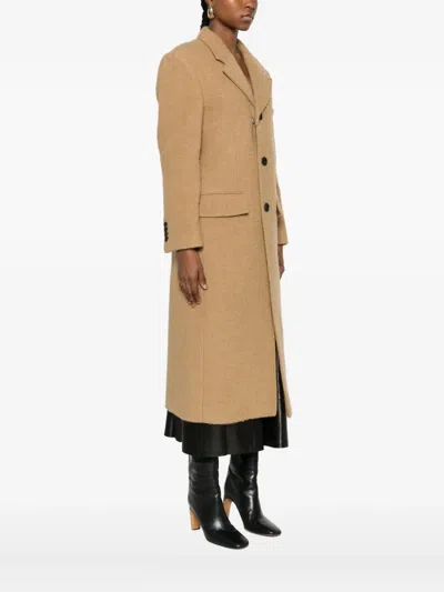 Dunst Single-breasted Coat In Brown