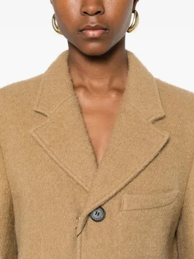 Dunst Single-breasted Coat In Brown