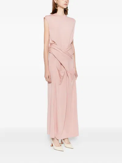 Jil Sander Draped Dress In Pink