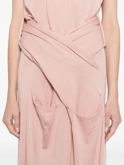 Jil Sander Draped Dress In Pink