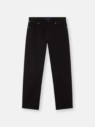Stone Island Five-pocket Trousers With Belt Loops And Contrast Stitching In Black