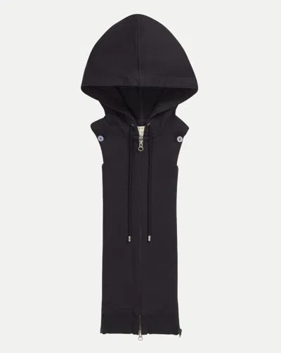 Veronica Beard Hooded Wool-blend Dickey In Black