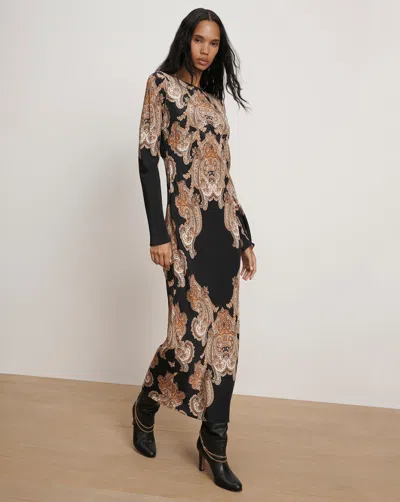 Veronica Beard Lupita Paisley Maxi Dress In Black Multi In Multi